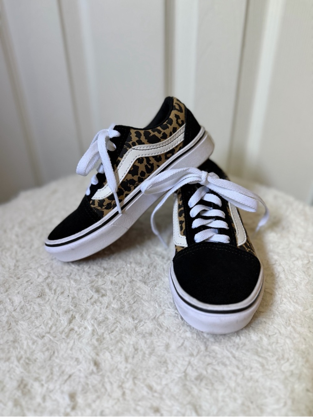 Vans ComfyCush Old Skool Kids “Leopard” Size 12.0